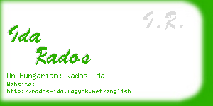 ida rados business card